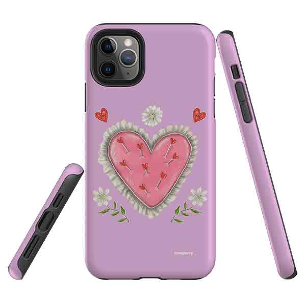 iPhone Tough Case - Heart Pin Cushion By Catherine Rowe
