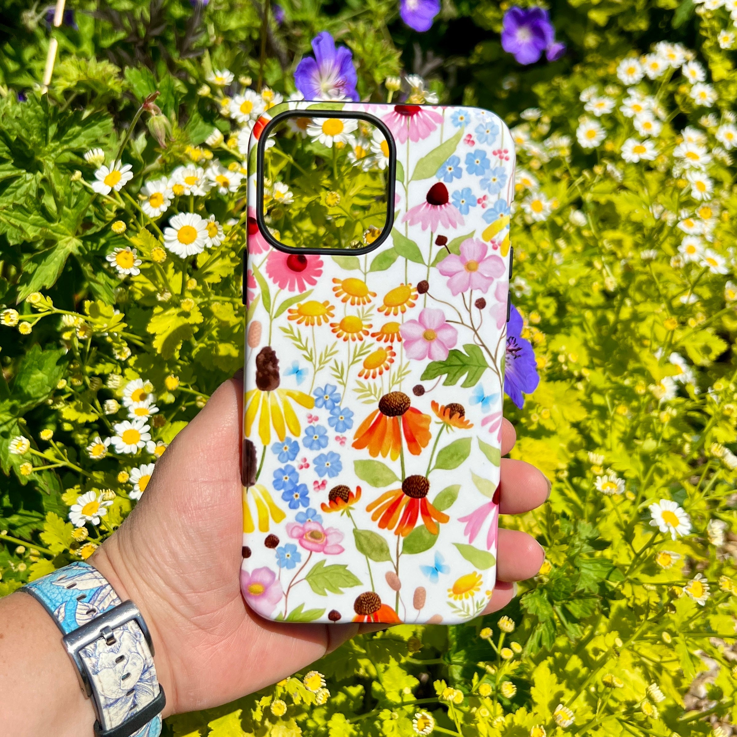iPhone Tough Case - Wildflower Pattern By Bex Parkin