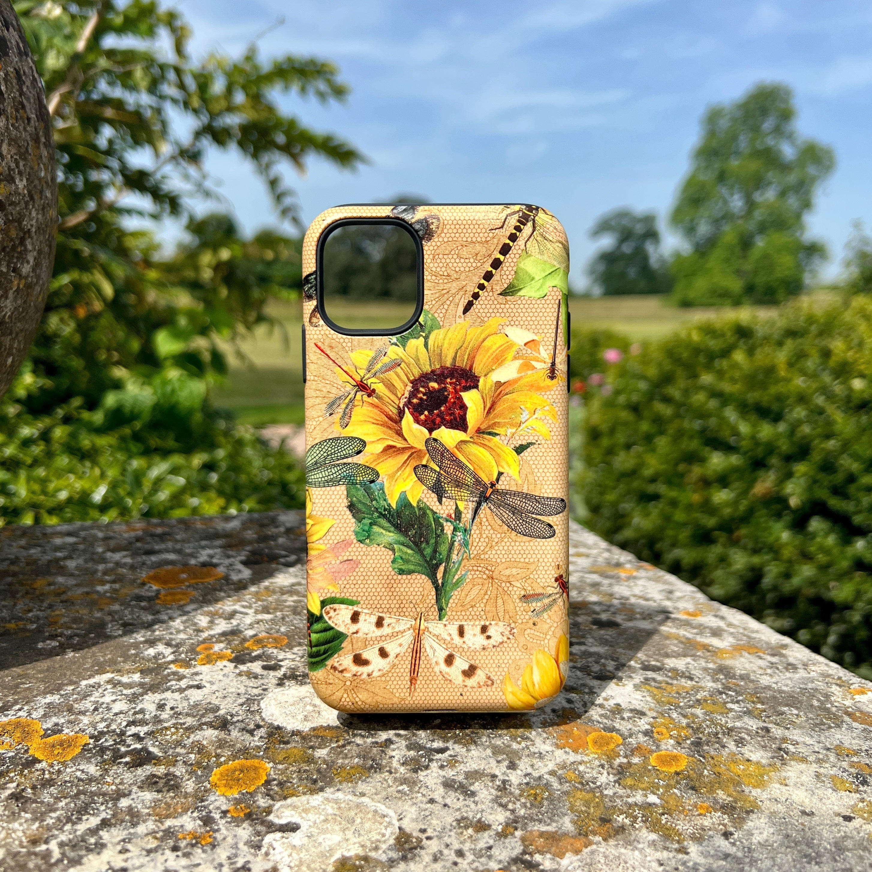 iPhone Tough Case - Dragonflies And Sunflowers