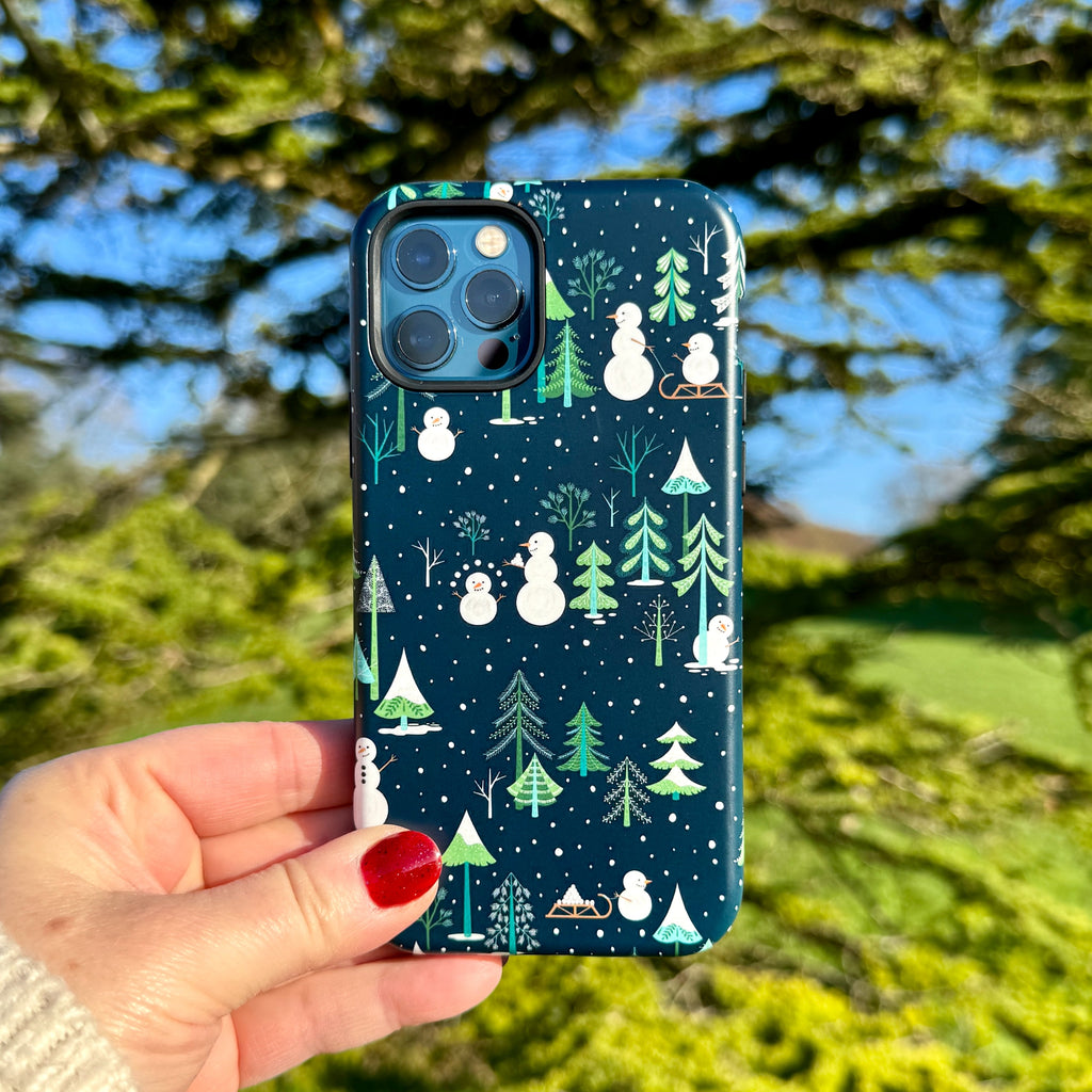 iPhone Tough Case - Snowman Playground By Jenny Zemanek