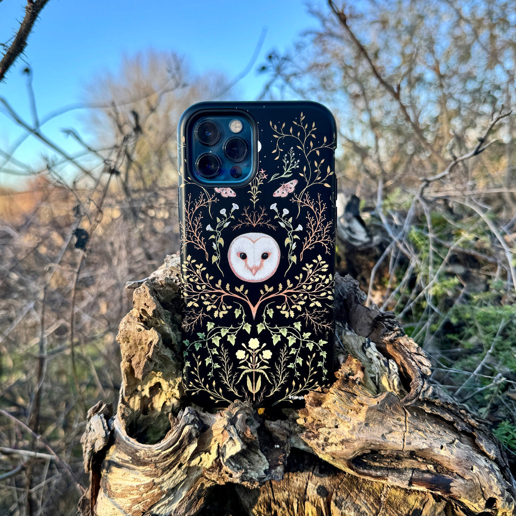 iPhone Tough Case - Owl Pattern By Anna Stead