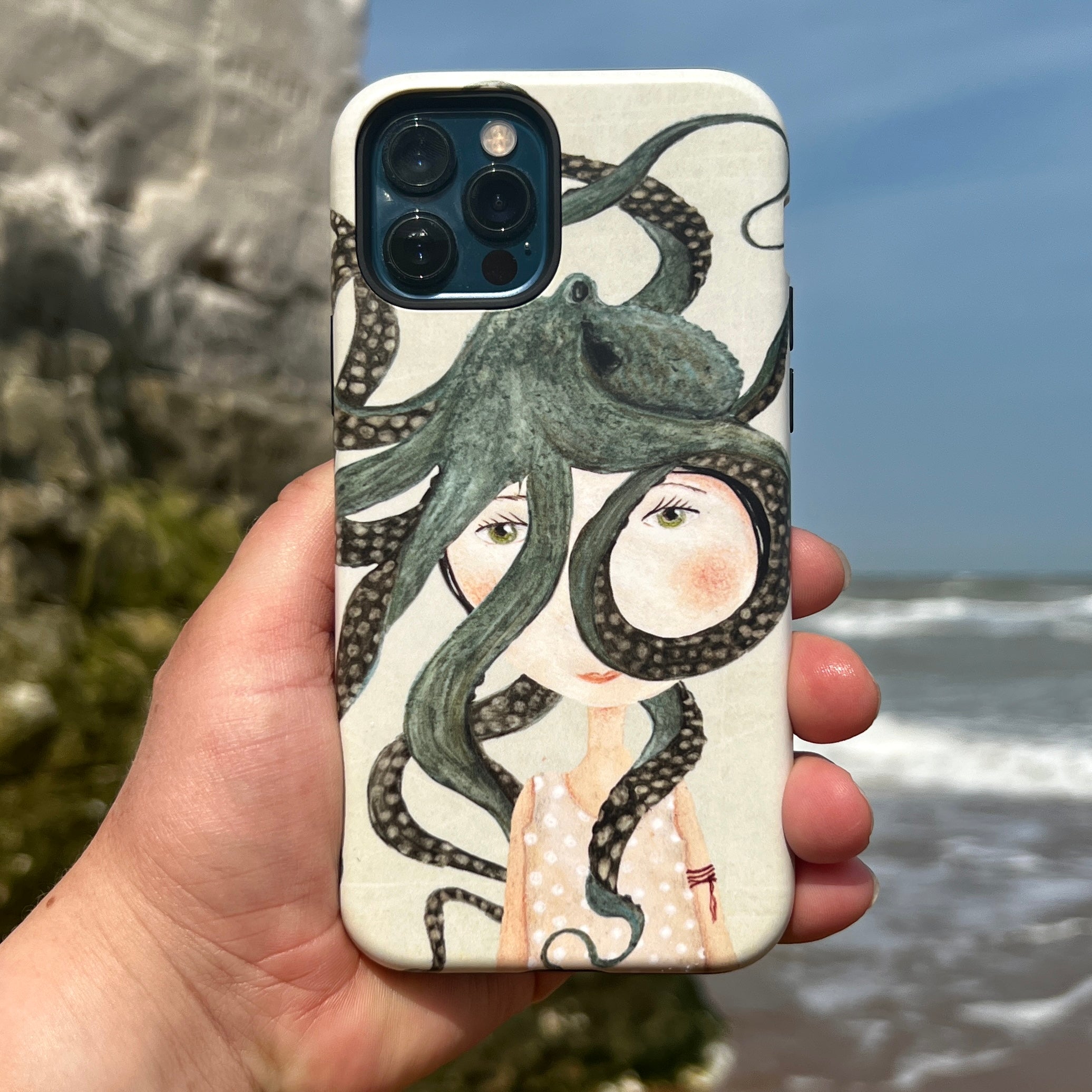iPhone Tough Case - Octopus Girl By Katherine Quinn