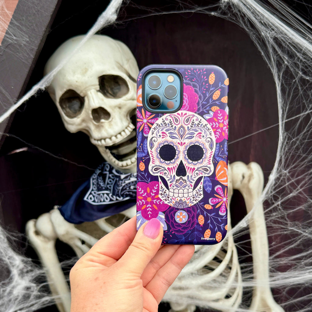 iPhone Tough Case - Sugar Skull By Jenny Zemanek