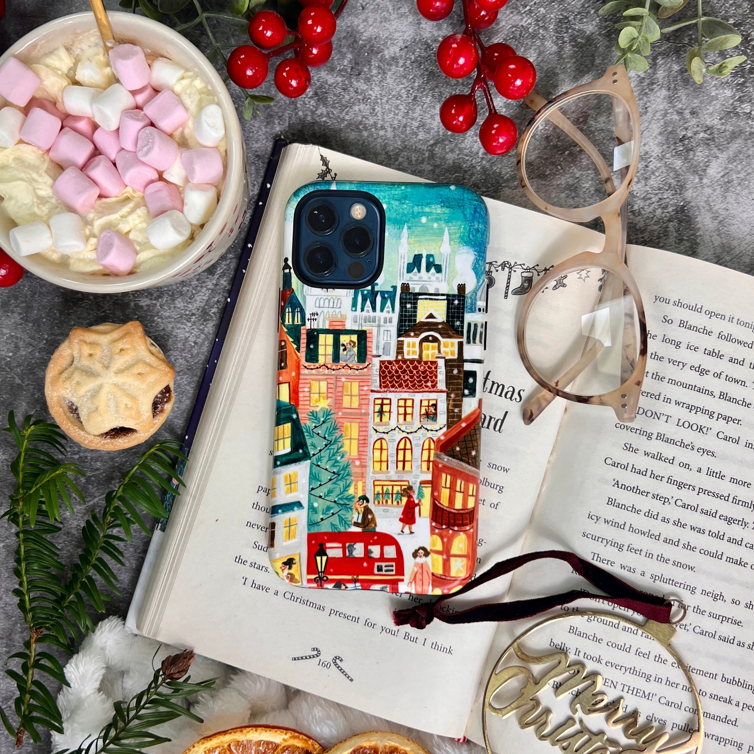 iPhone Tough Case - Xmas In London By Caroline Bonne Muller