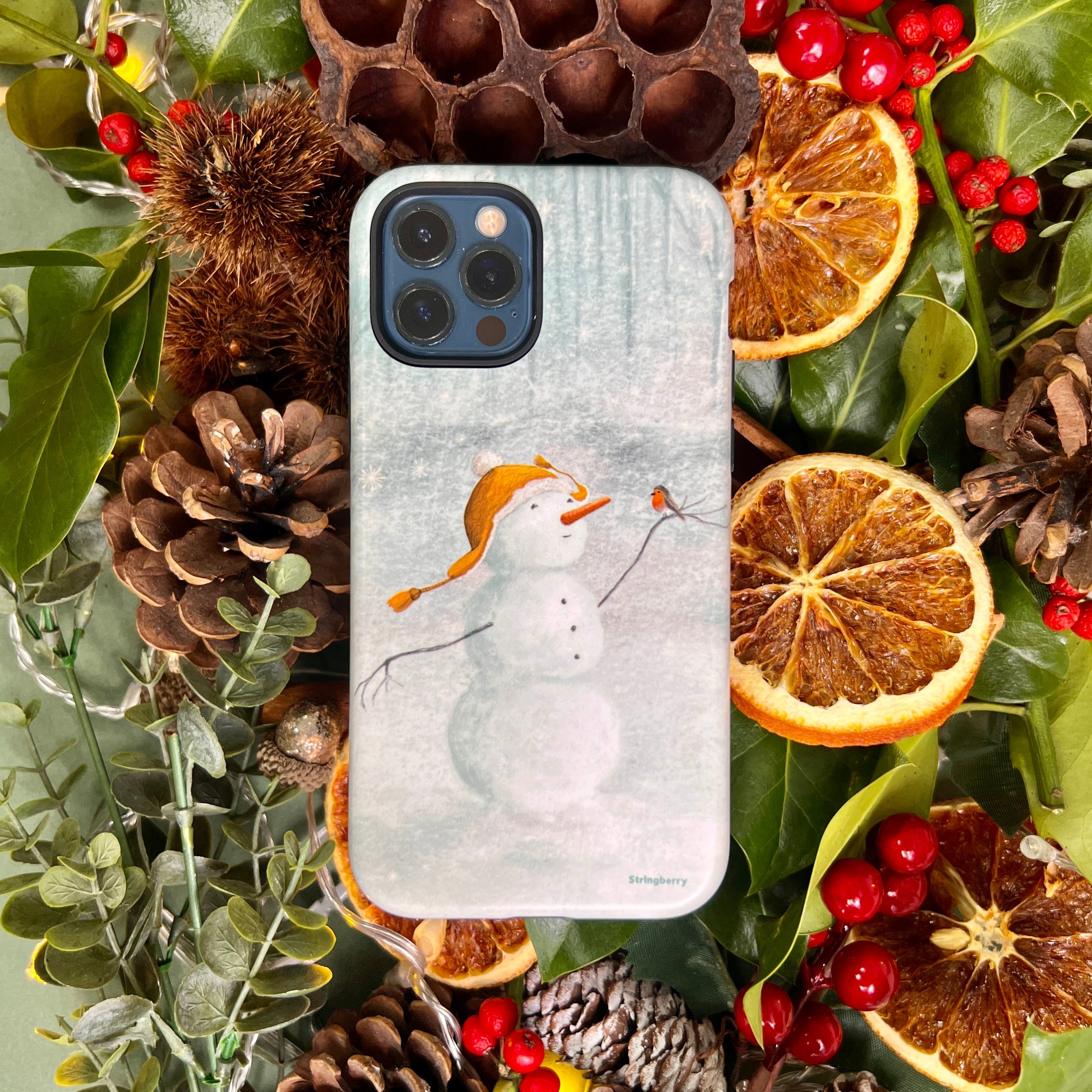 iPhone Tough Case - Snowman By Maja Lindberg