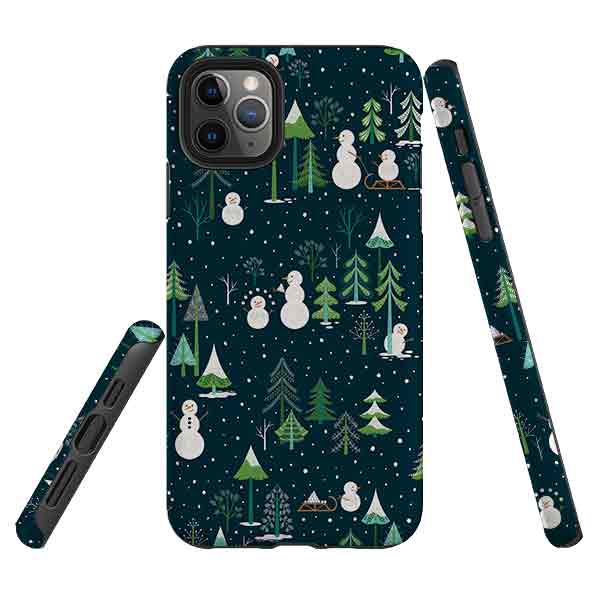 iPhone Tough Case - Snowman Playground By Jenny Zemanek