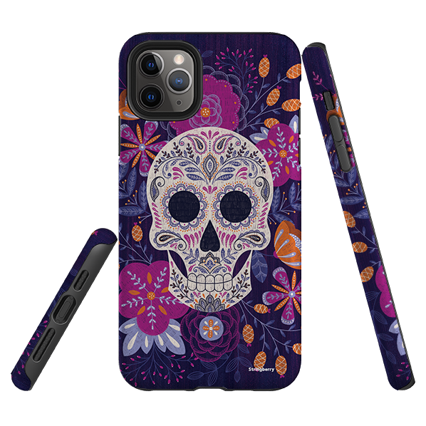 iPhone Tough Case - Sugar Skull By Jenny Zemanek