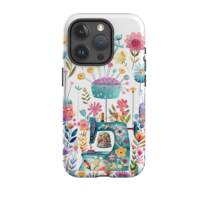 iPhone Case - Floral Sewing Machine