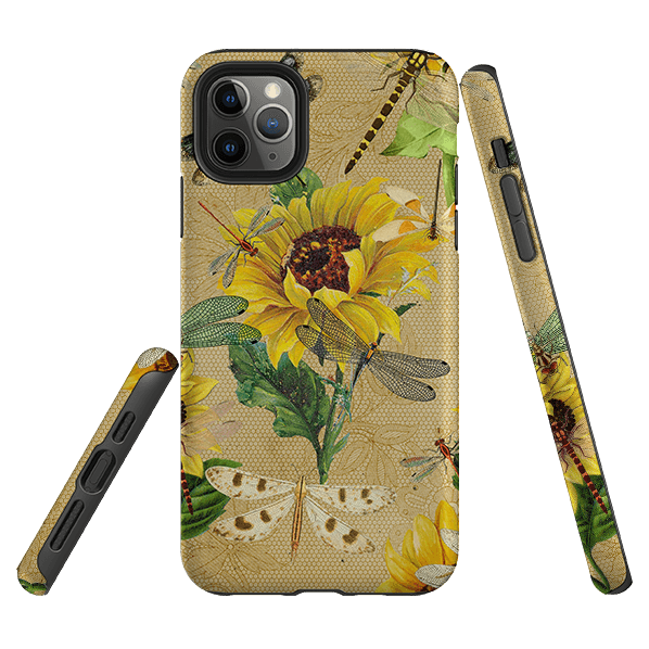 iPhone Tough Case - Dragonflies And Sunflowers